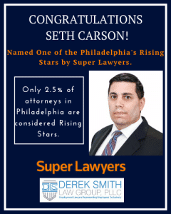 Seth Carson Named One of the Philadelphia's Rising Stars by Super Lawyers