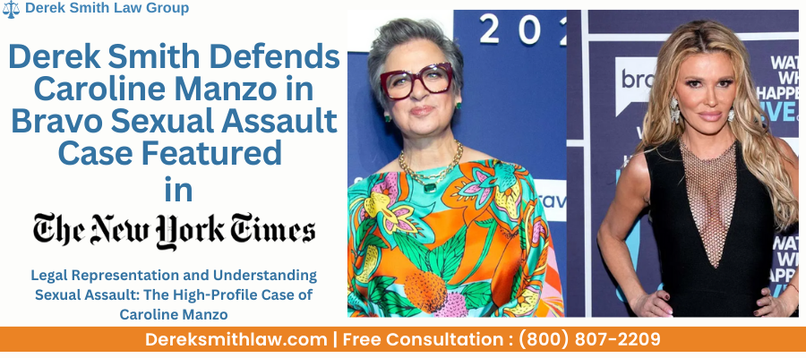 Derek Smith and Caroline Manzo in NY Times feature on Bravo sexual assault case.